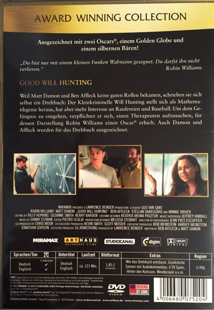 Good Will Hunting DVD movie collectible - Main Image 2