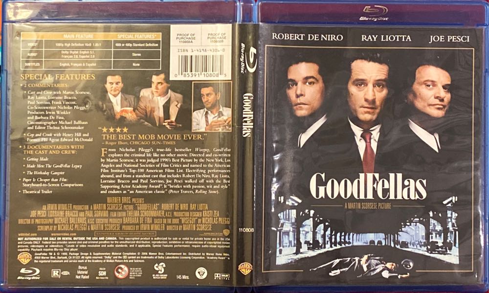 Goodfellas Blu-ray movie collectible [Barcode 085391108085] - Main Image 4