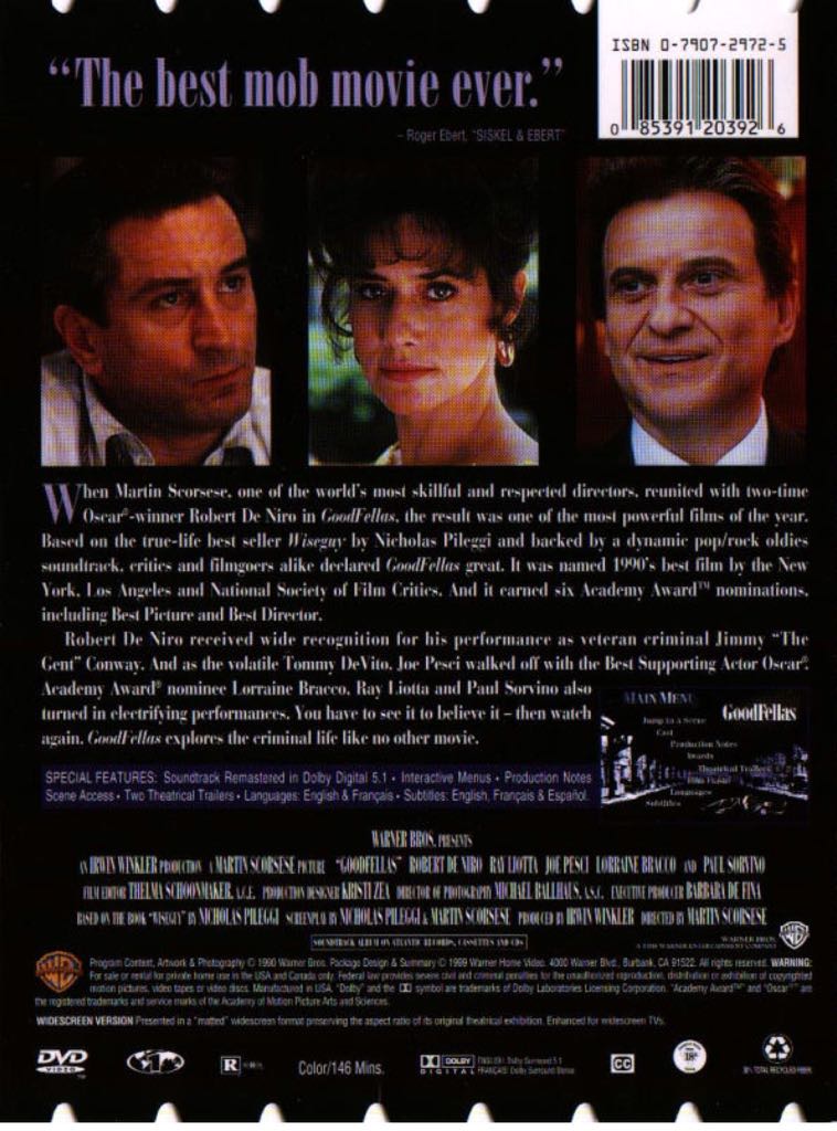Goodfellas DVD movie collectible [Barcode 085391163121] - Main Image 2