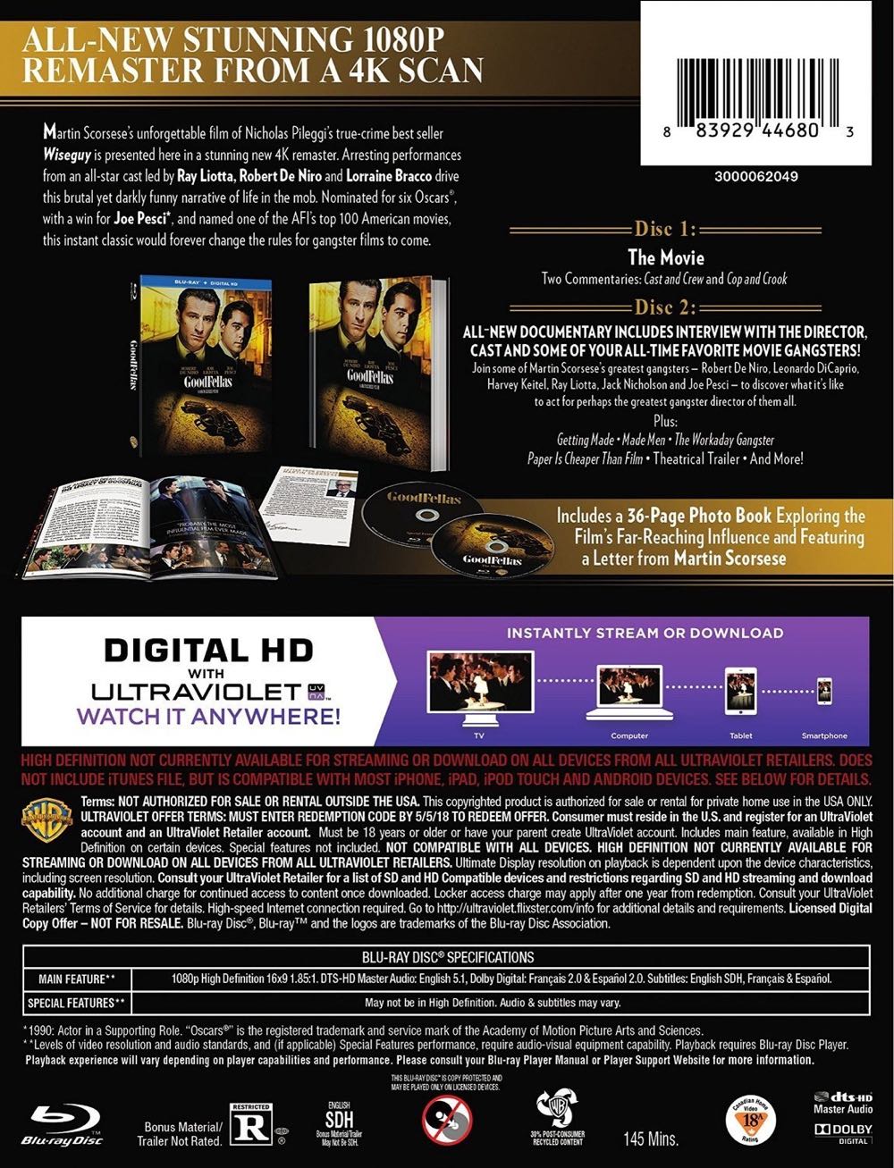 Goodfellas Blu-ray movie collectible [Barcode 883929446803] - Main Image 3
