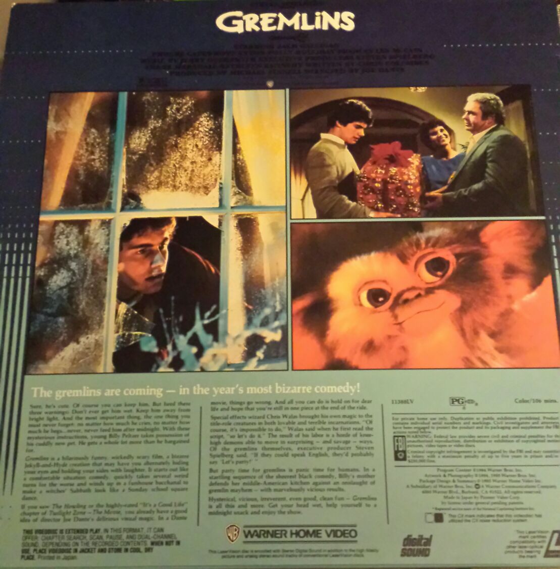 Gremlins CED movie collectible [Barcode 025757113889] - Main Image 2