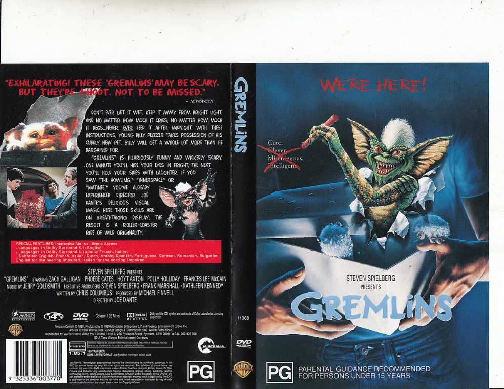 Gremlins DVD movie collectible [Barcode 7321950113880] - Main Image 4