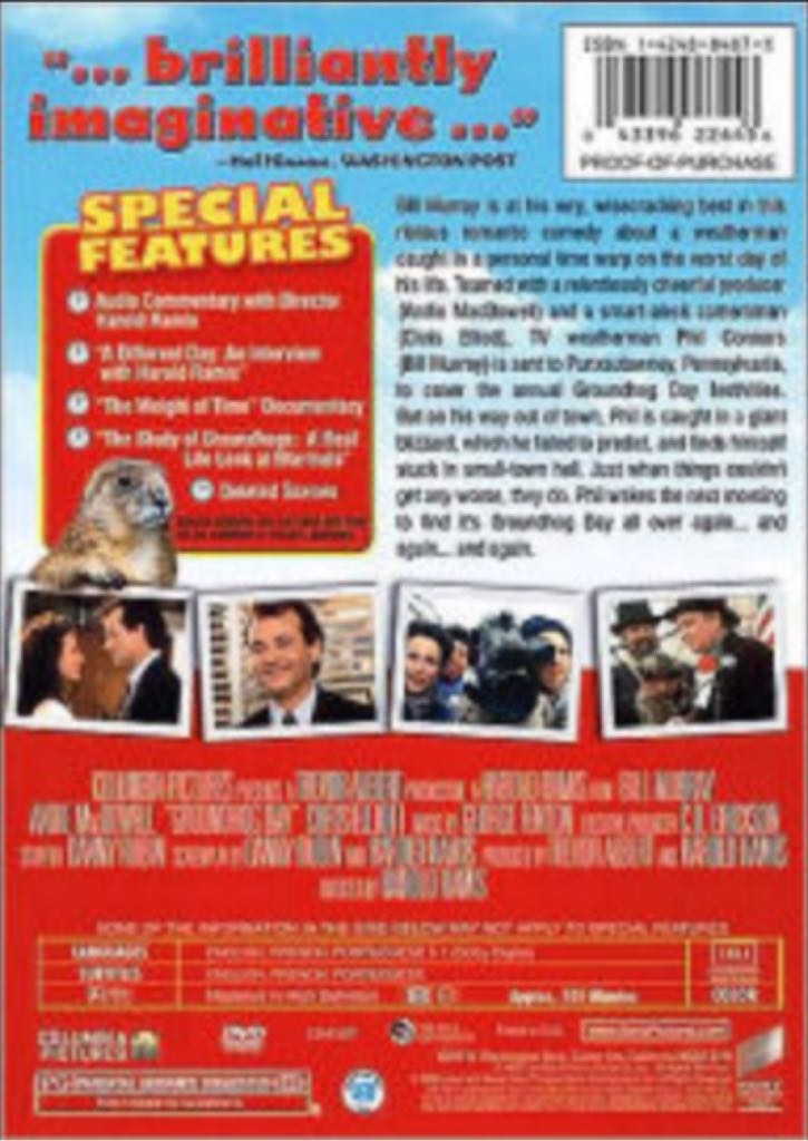 Groundhog Day DVD movie collectible [Barcode 8712609673173] - Main Image 2