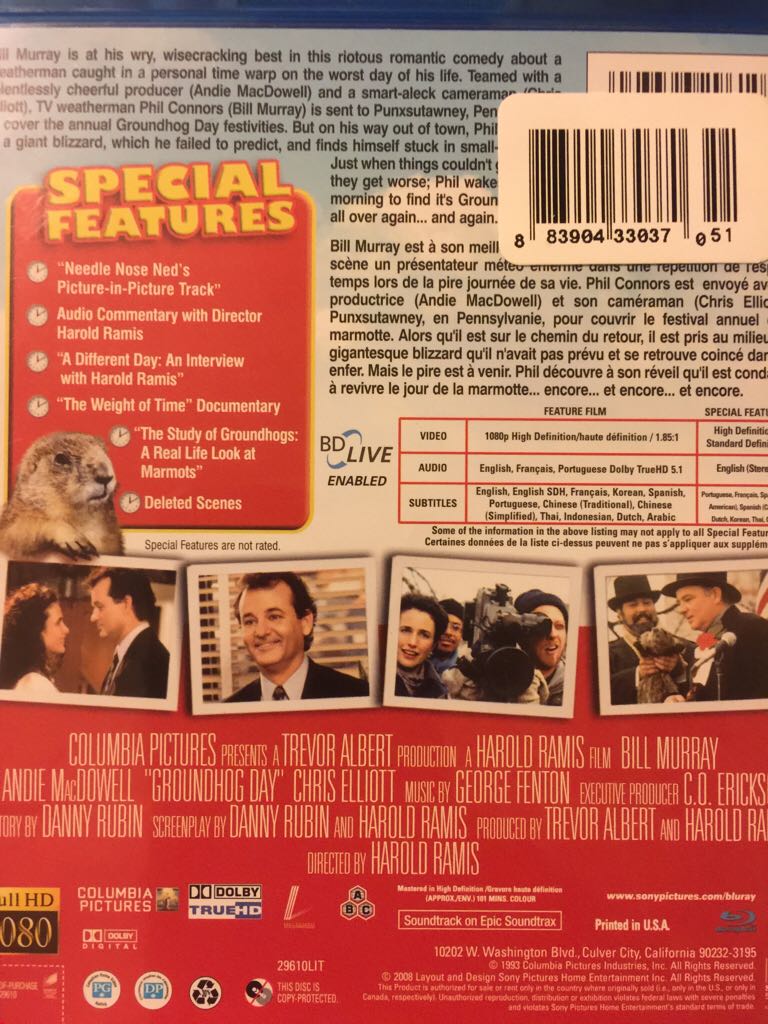 Groundhog Day Digital Copy movie collectible [Barcode 883904330370] - Main Image 2