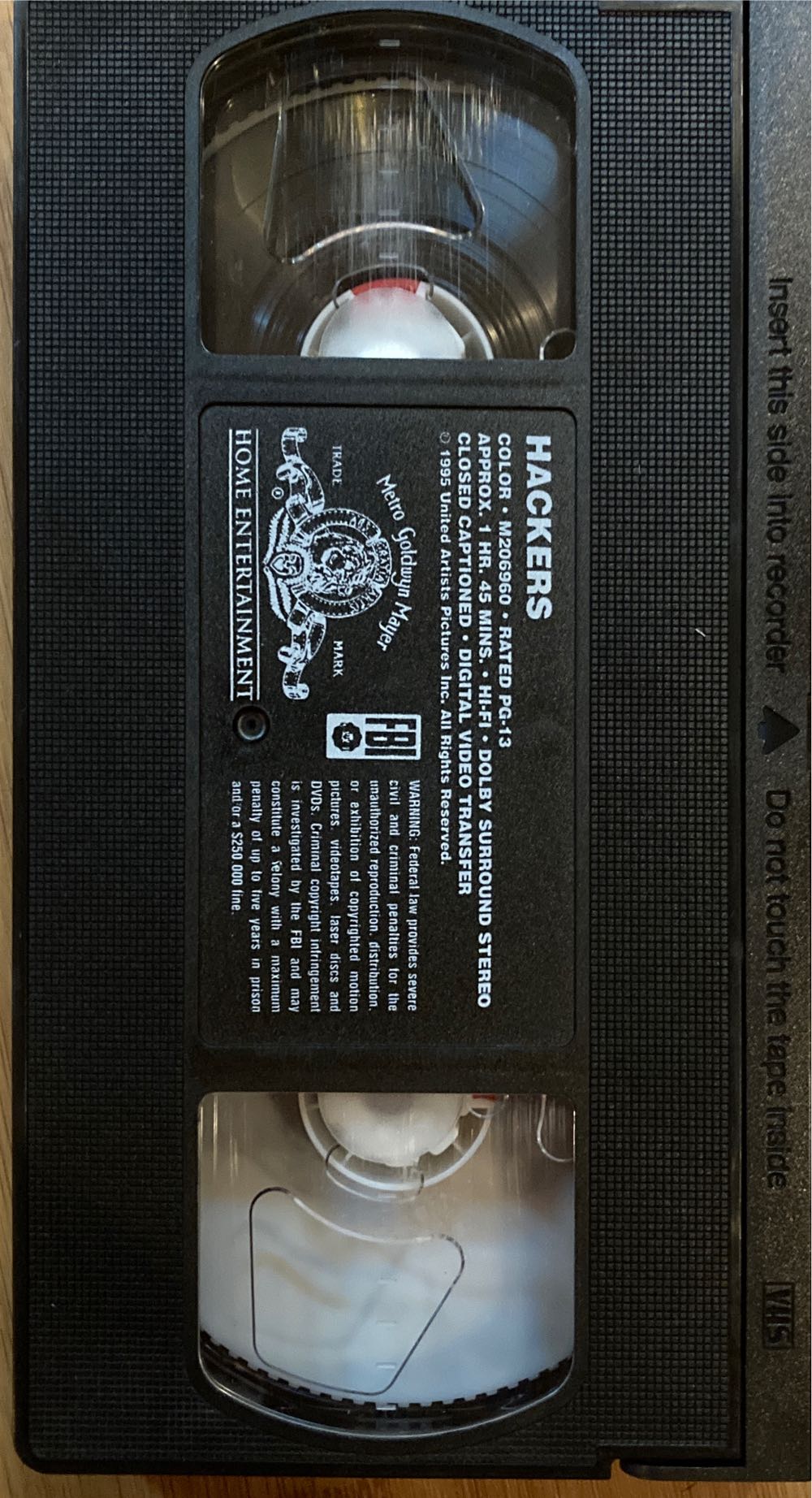 Hackers VHS movie collectible [Barcode 027616696038] - Main Image 3