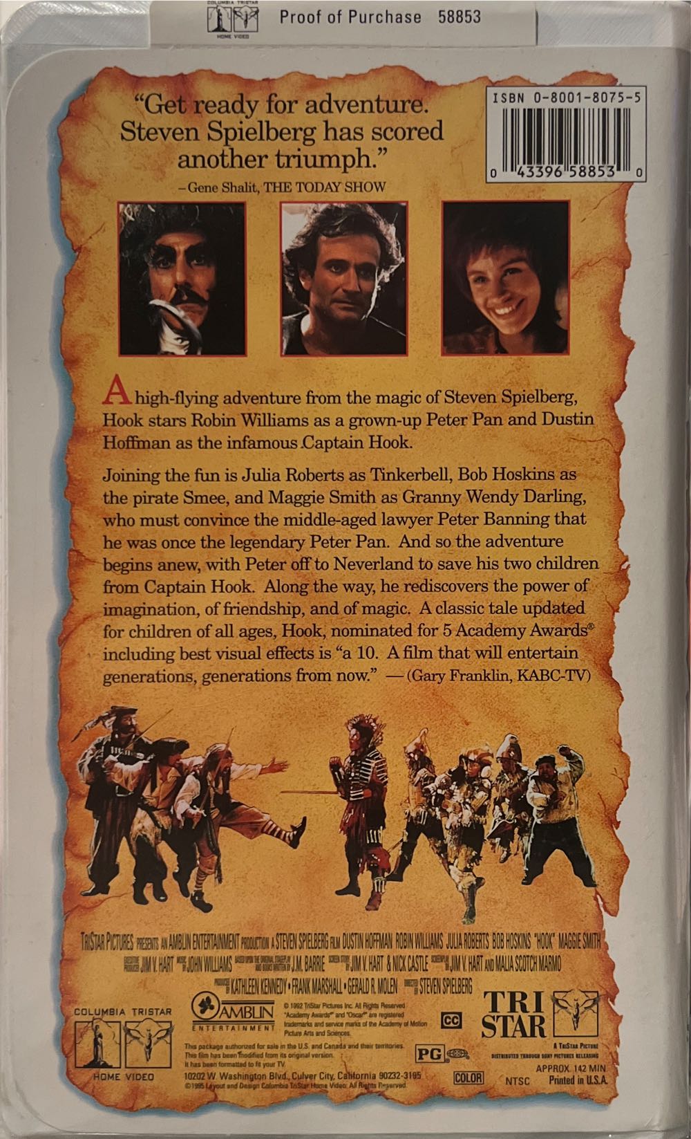 Hook VHS movie collectible [Barcode 043396588530] - Main Image 2