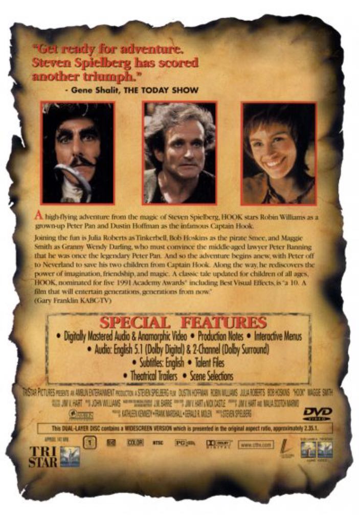 Hook DVD movie collectible [Barcode 086162467257] - Main Image 2