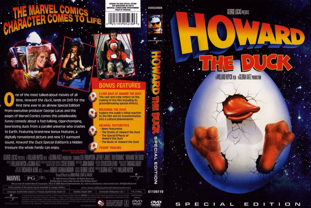 Howard The Duck - Marvel DVD movie collectible [Barcode 025195052306] - Main Image 2