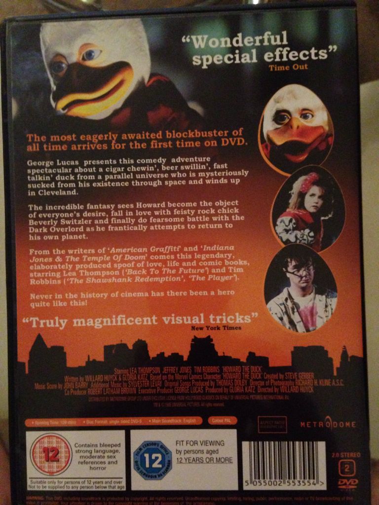 Howard, the Duck DVD movie collectible [Barcode 5055002553554] - Main Image 2