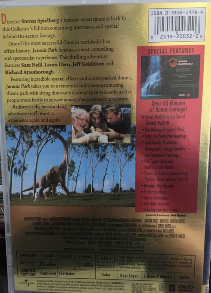 Jurassic Park DVD movie collectible - Main Image 2