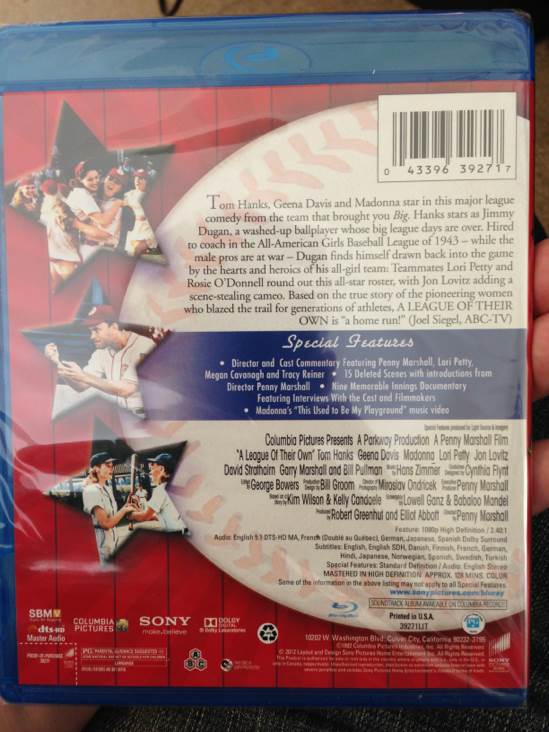 League of Their Own, A Blu-ray movie collectible [Barcode 043396392717] - Main Image 2