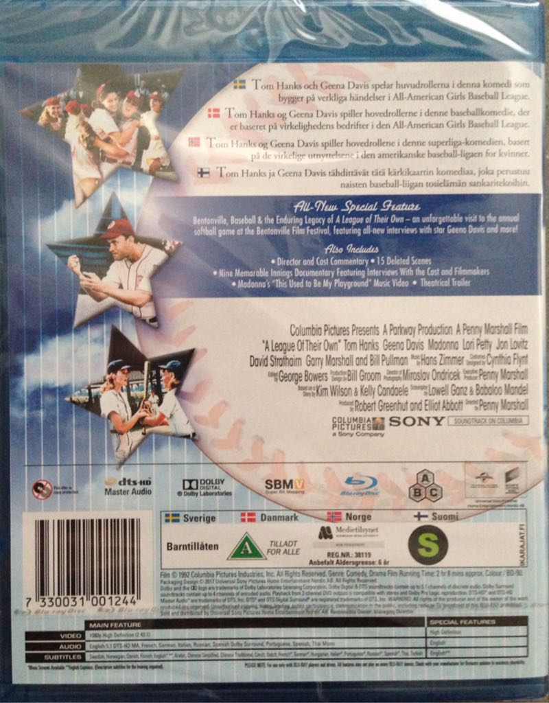 A League of Their Own Blu-ray movie collectible [Barcode 7330031001244] - Main Image 2