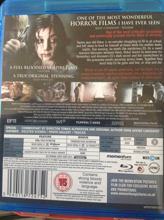 Let The Right One In Blu-ray movie collectible [Barcode 5060116724752] - Main Image 2