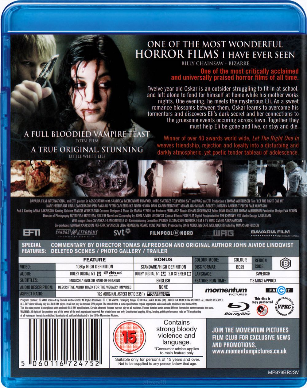 Let The Right One In Blu-ray movie collectible [Barcode 5060116724752] - Main Image 3