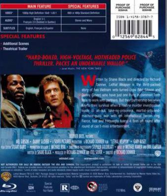 Lethal Weapon Blu-ray movie collectible [Barcode 7321904828440] - Main Image 2