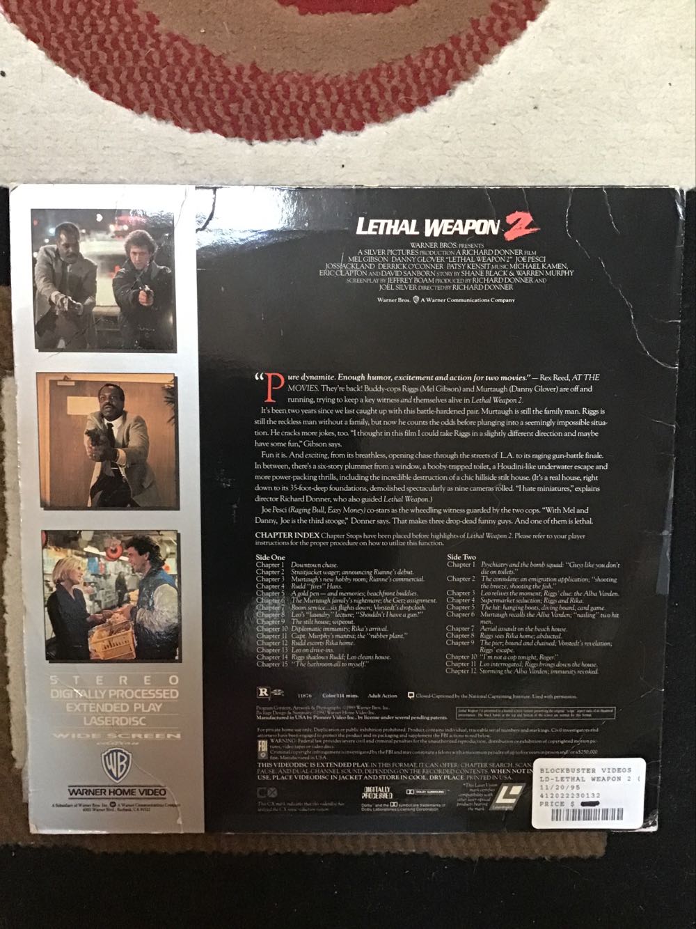 Lethal Weapon 2 Laser Disc movie collectible [Barcode 914569809694] - Main Image 2