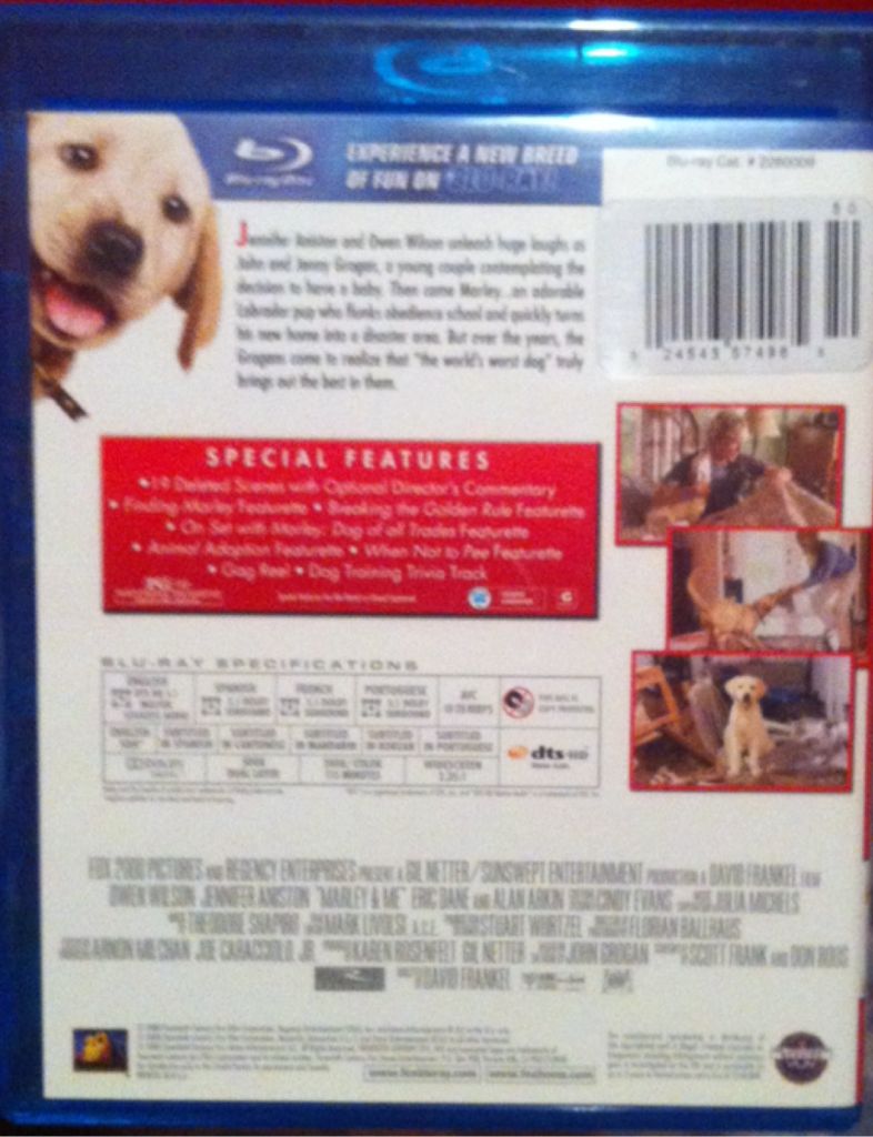 Marley & Me Blu-ray movie collectible [Barcode 024543574965] - Main Image 2