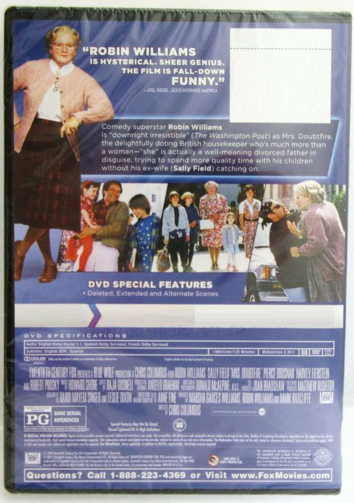 MRS DOUBTFIRE VHS movie collectible [Barcode 5039036035200] - Main Image 2