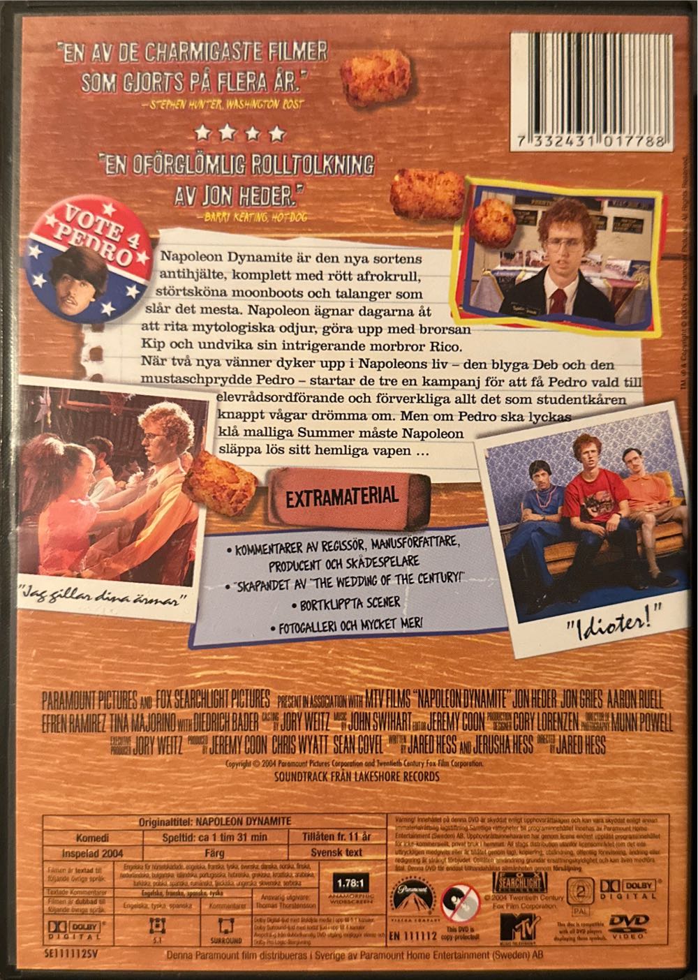 Napoleon Dynamite DVD movie collectible [Barcode 7332431017788] - Main Image 2