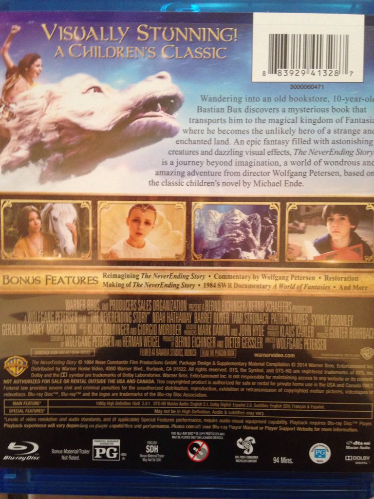 The NeverEnding Story Blu-ray movie collectible [Barcode 883929413287] - Main Image 2