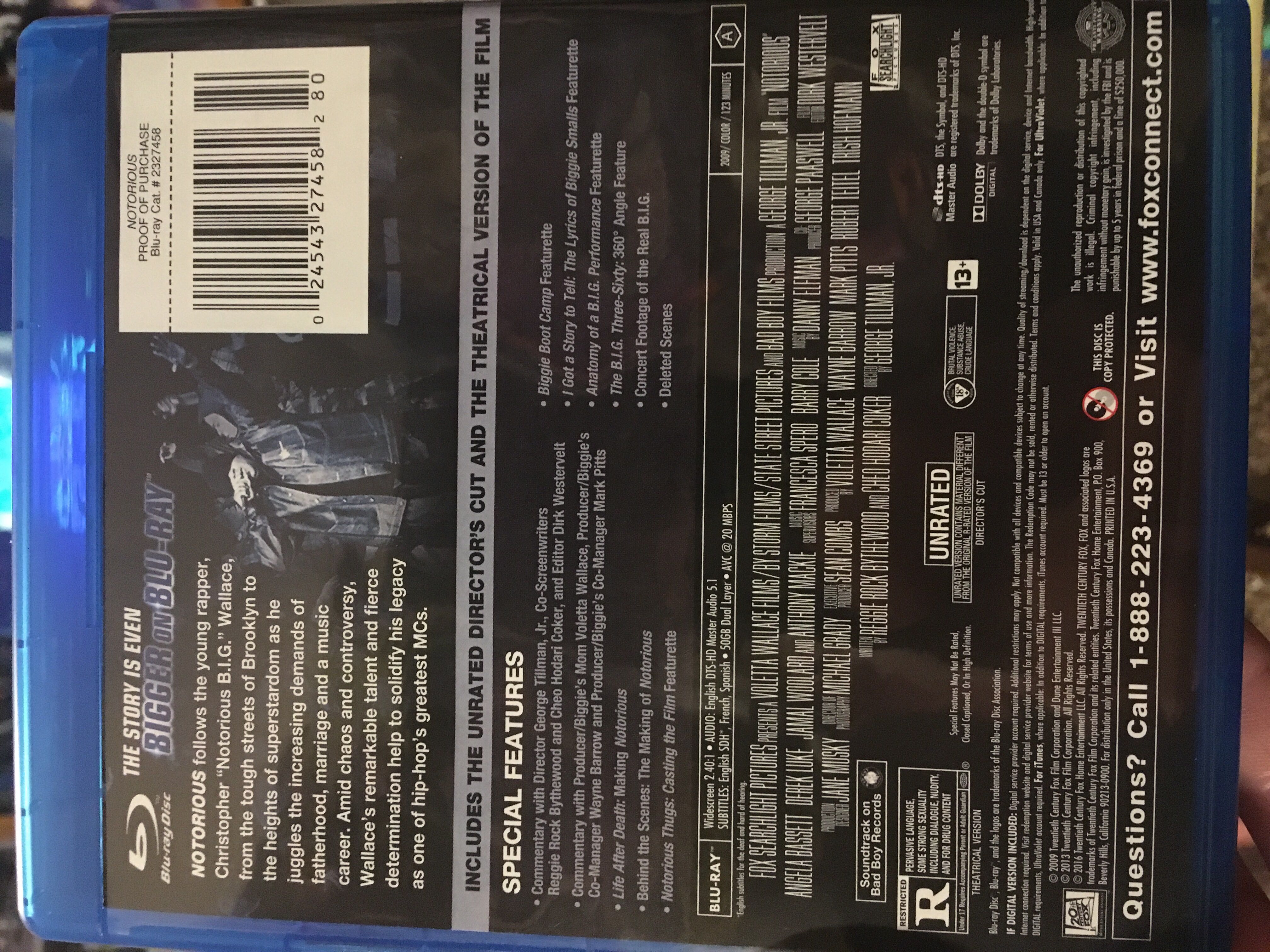 Notorious [Collector’s Edition+Unrated Director’s Cut] (Info And Features Missing) Blu-ray movie collectible [Barcode 024543274582] - Main Image 2