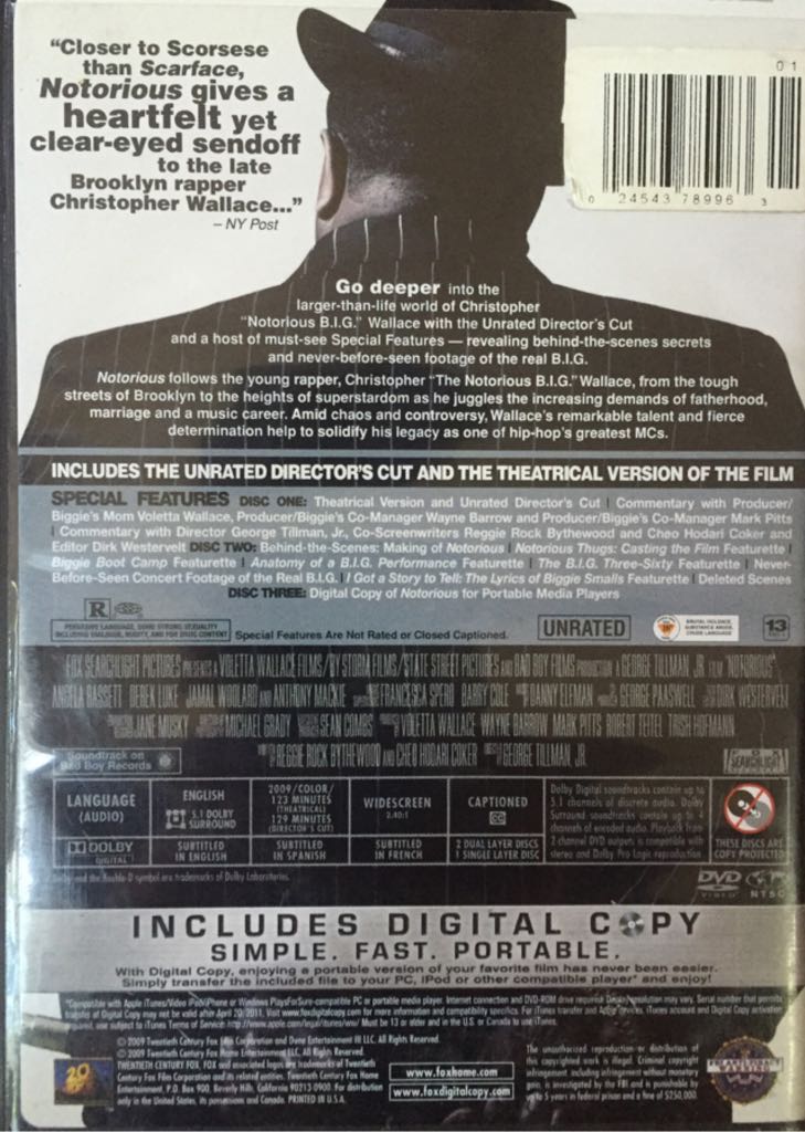 Notorious DVD movie collectible [Barcode 024543582410] - Main Image 2