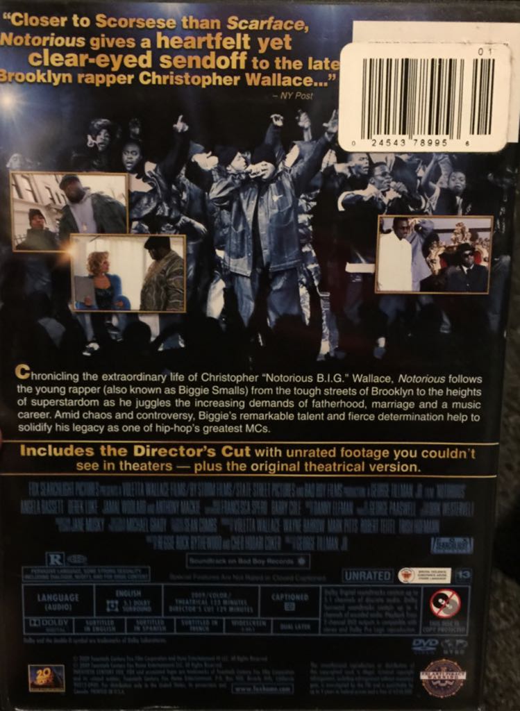 Notorious DVD movie collectible [Barcode 024543789956] - Main Image 2