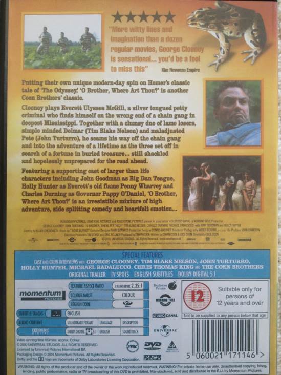 O Brother, Where Art Thou? Digital Copy movie collectible [Barcode 5060021171146] - Main Image 2