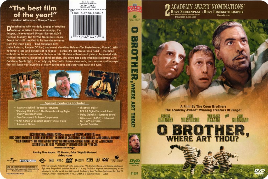 O Brother, Where Art Thou? Fandango at Home movie collectible [Barcode 5707056647658] - Main Image 2