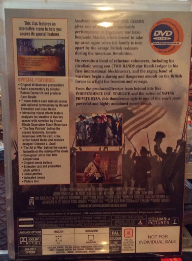 The Patriot DVD movie collectible [Barcode 381741008273] - Main Image 2