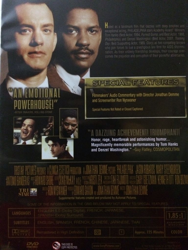 Philadelphia DVD movie collectible - Main Image 2