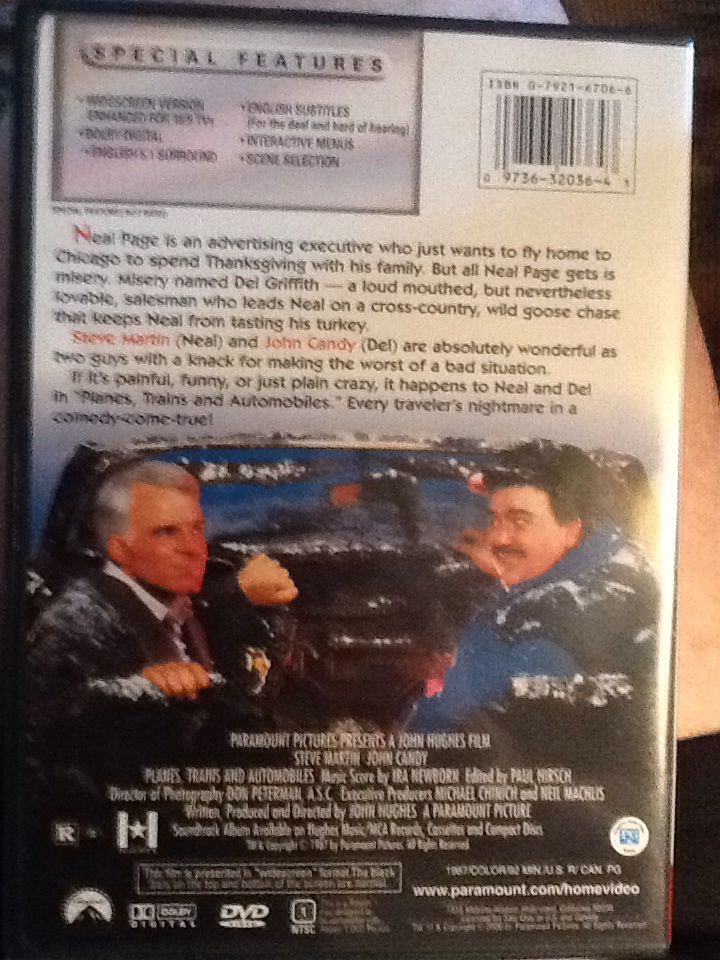 Planes, Trains and Automobiles DVD movie collectible [Barcode 097363203643] - Main Image 2