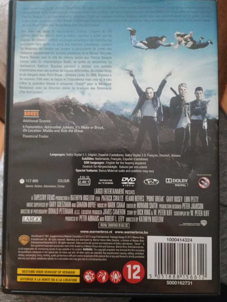 Point Break DVD movie collectible [Barcode 5051888156612] - Main Image 2
