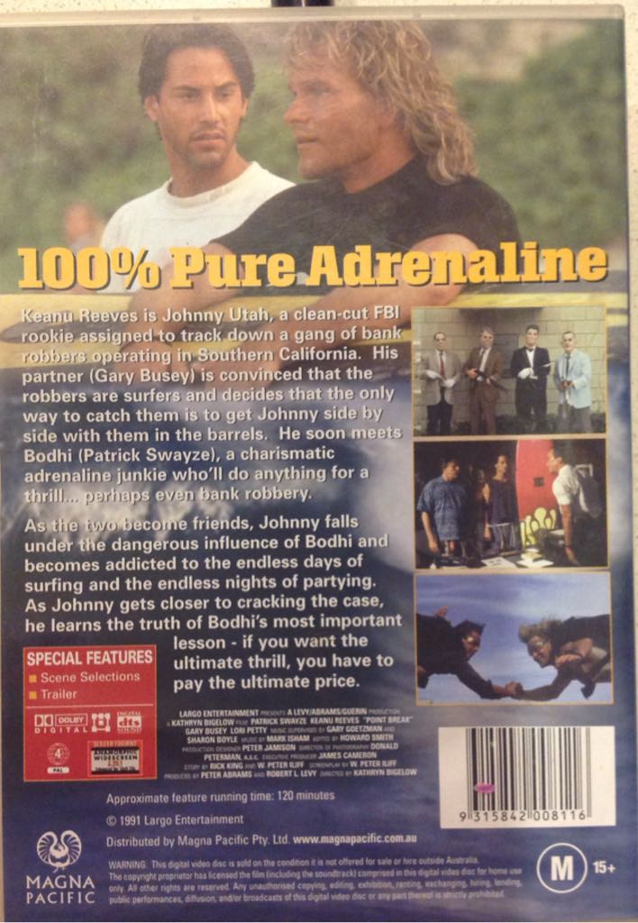 Point Break DVD movie collectible [Barcode 9315842008116] - Main Image 2
