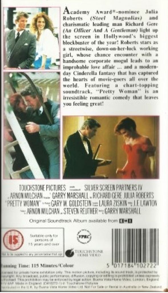Pretty Woman VHS movie collectible [Barcode 786936122459] - Main Image 2