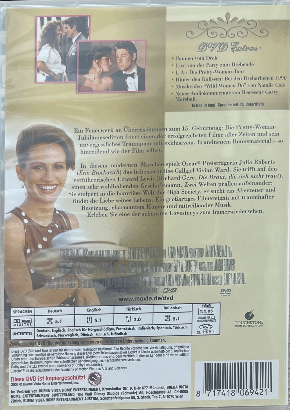 Pretty Woman ❤️ Blu-ray movie collectible [Barcode 8717418069421] - Main Image 2