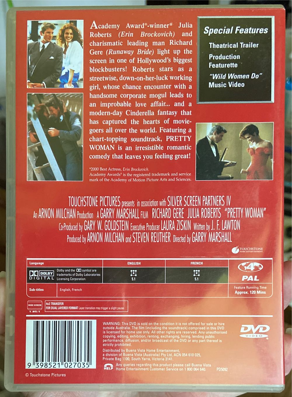 Pretty Woman DVD movie collectible [Barcode 9398521027035] - Main Image 3