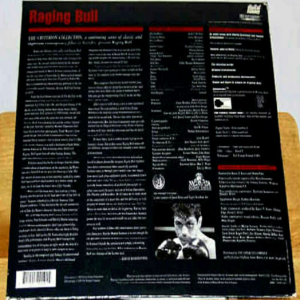 Raging Bull (Criterion) Laser Disc movie collectible [Barcode 715515001915] - Main Image 2