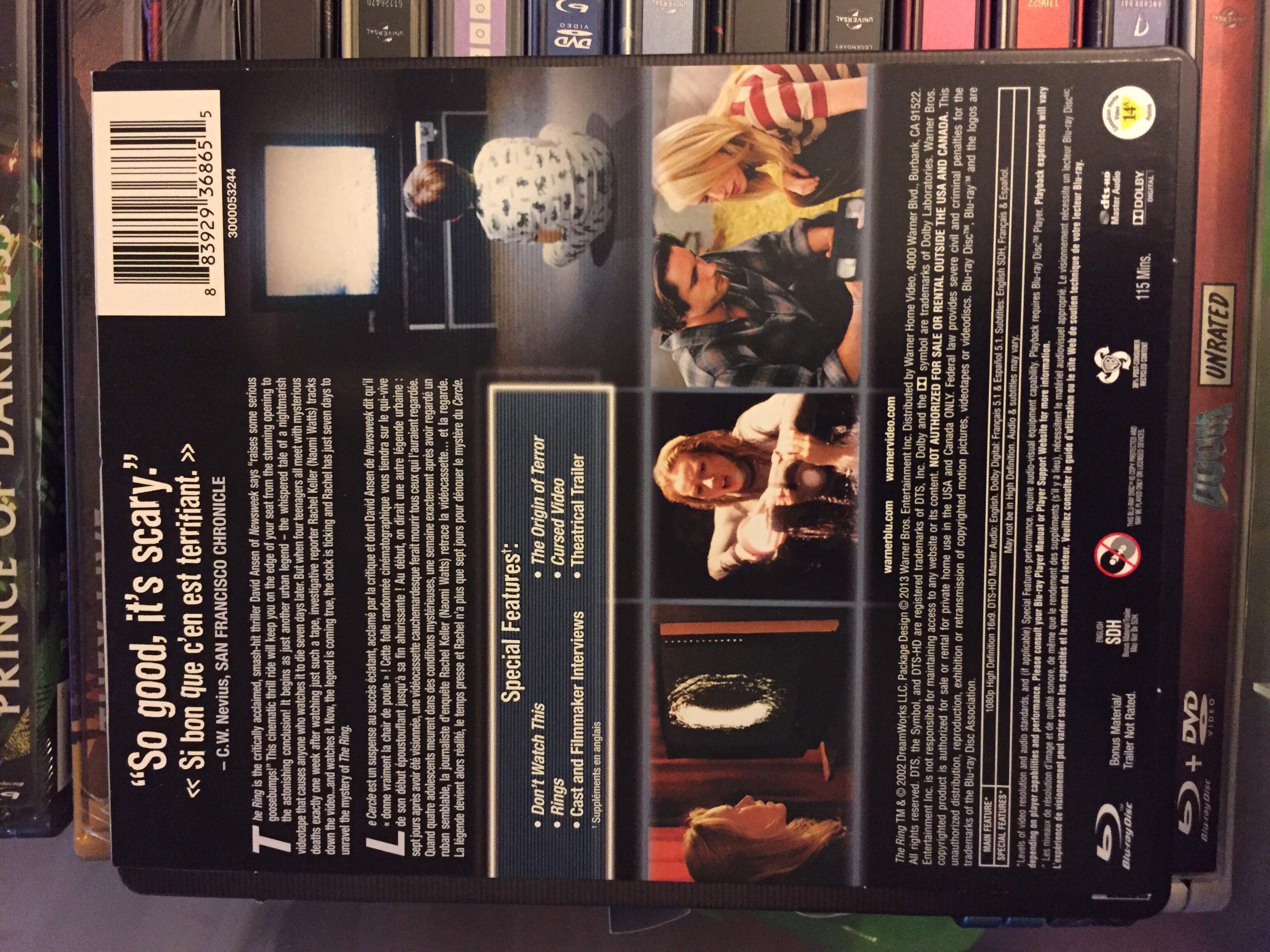 The Ring 1-2 (BC) DVD movie collectible [Barcode 883929368655] - Main Image 2