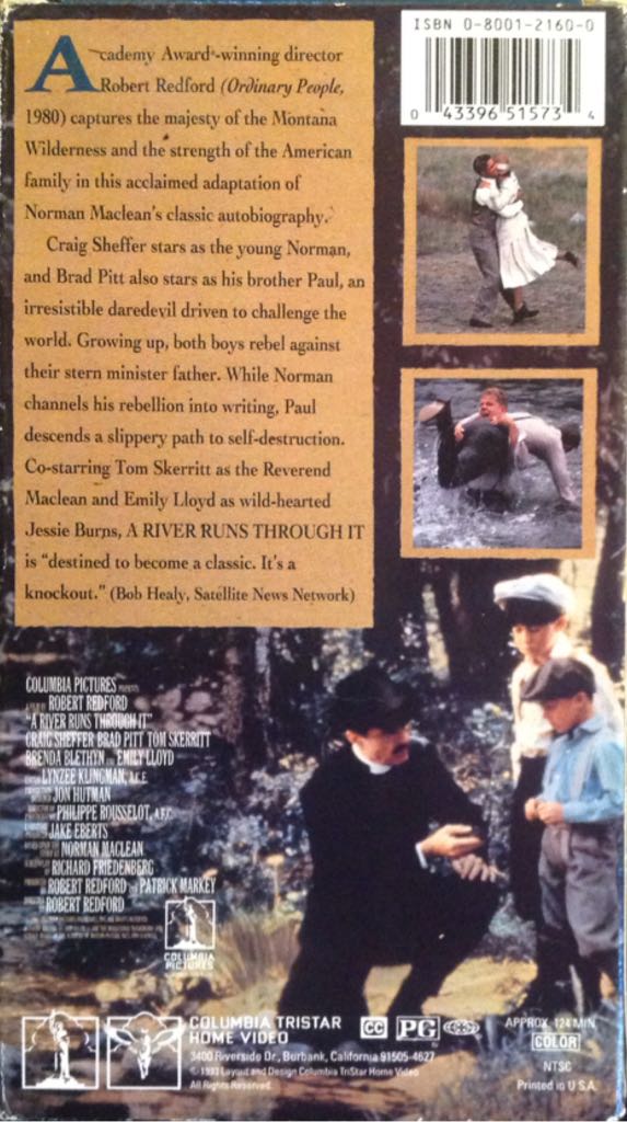 A River Runs Through It VHS movie collectible [Barcode 043396515734] - Main Image 2