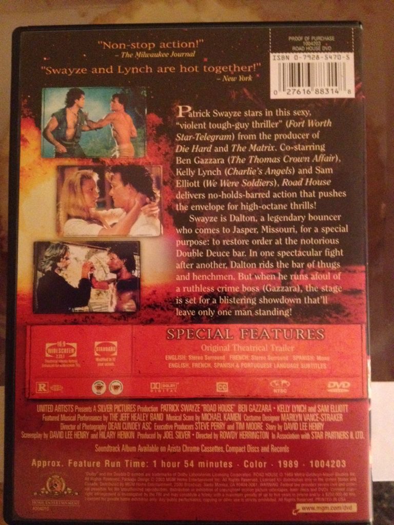 Road House DVD movie collectible [Barcode 027616883148] - Main Image 2
