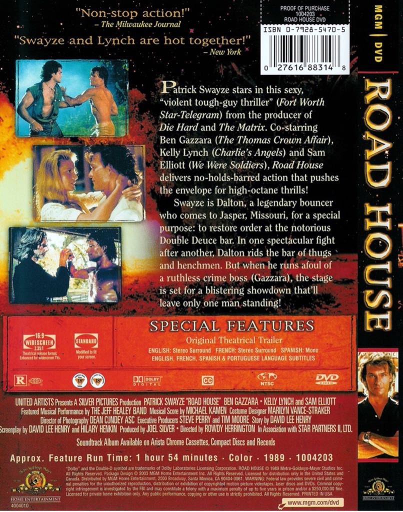 Road House  movie collectible [Barcode 5014789970428] - Main Image 2