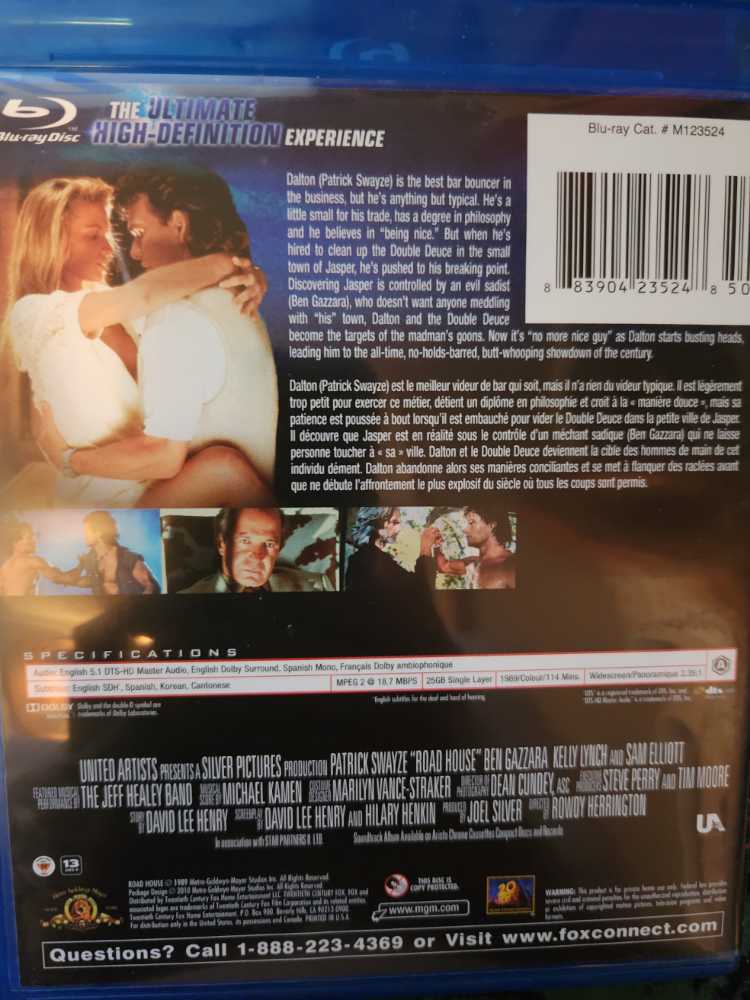 Road House Blu-ray movie collectible [Barcode 883904235248] - Main Image 3