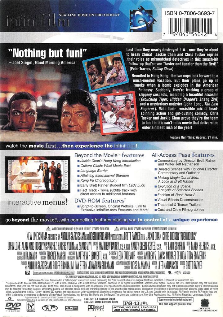 Rush Hour 2 DVD movie collectible [Barcode 5017239190971] - Main Image 2