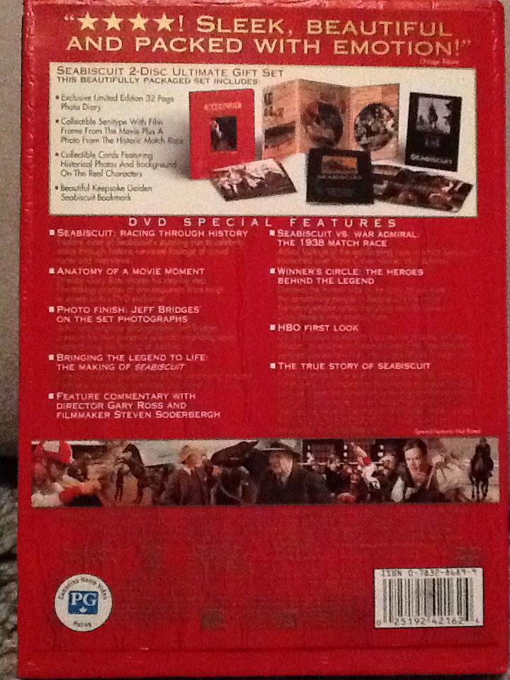 Seabiscuit DVD movie collectible [Barcode 025192421624] - Main Image 2