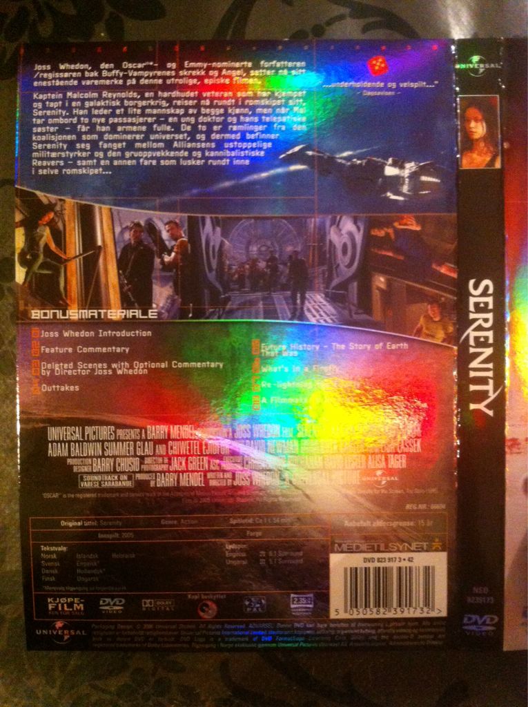 Serenity DVD movie collectible [Barcode 5050582391732] - Main Image 2