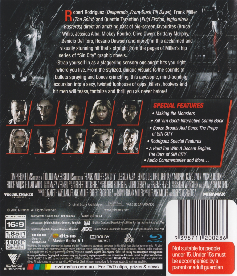 Sin City Blu-ray movie collectible [Barcode 9398711200286] - Main Image 2