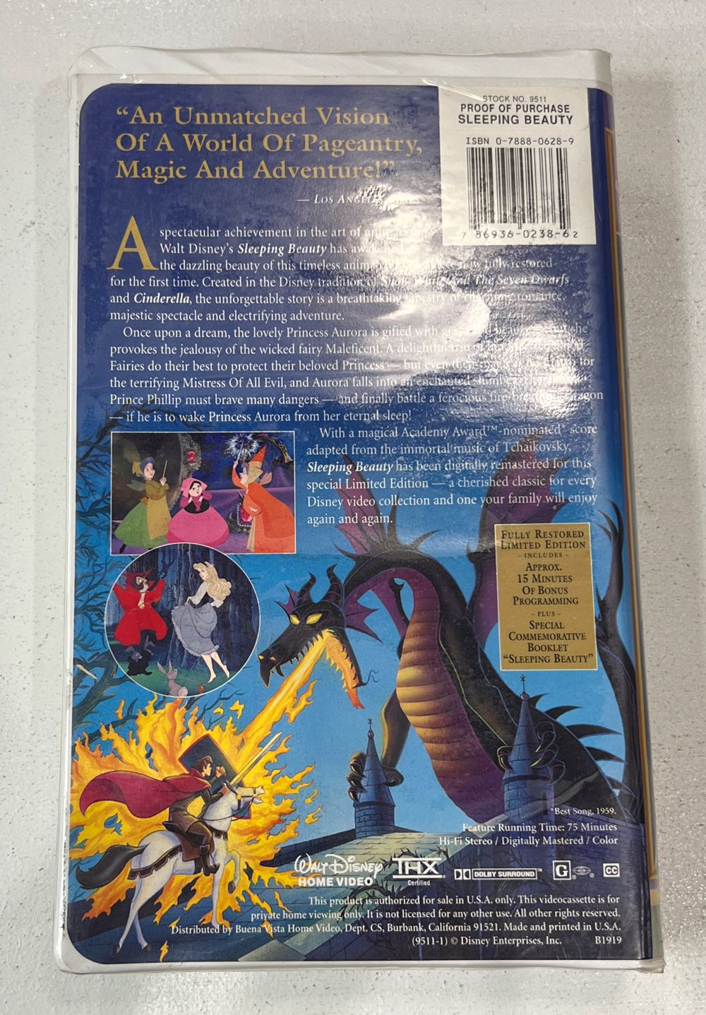 Sleeping Beauty VHS movie collectible [Barcode 786936023862] - Main Image 3