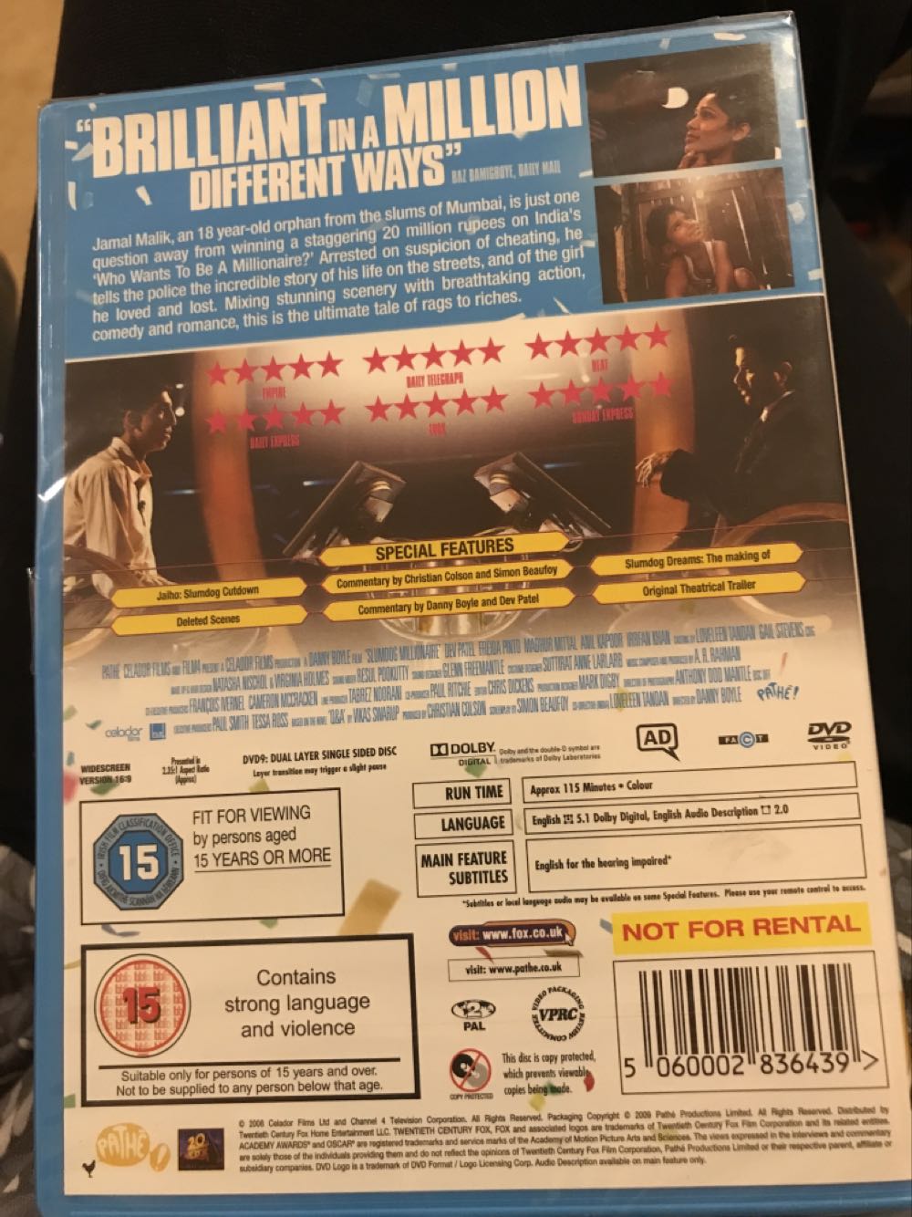 Slumdog Millionaire DVD movie collectible [Barcode 5060002836439] - Main Image 3