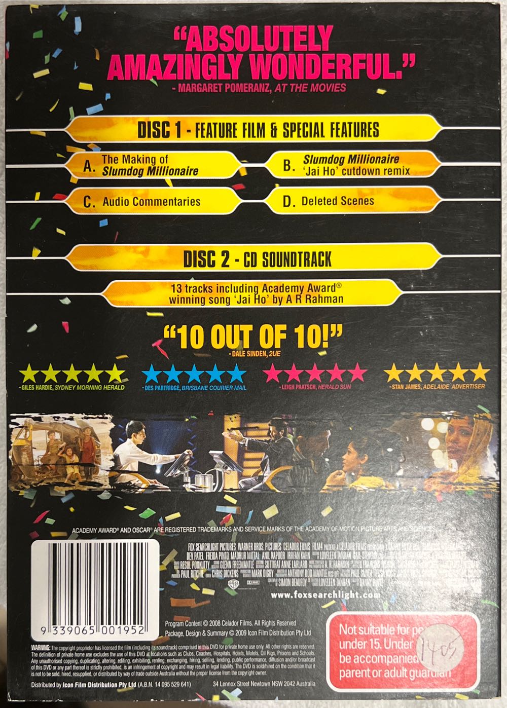 Slumdog Millionaire DVD movie collectible [Barcode 9339065001952] - Main Image 2
